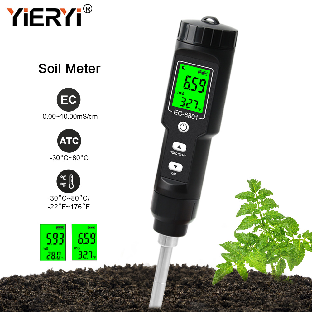 Agriculture Farming Hand Tools - Yieryi EC/TEMP testeur de sol 0.00-10.00