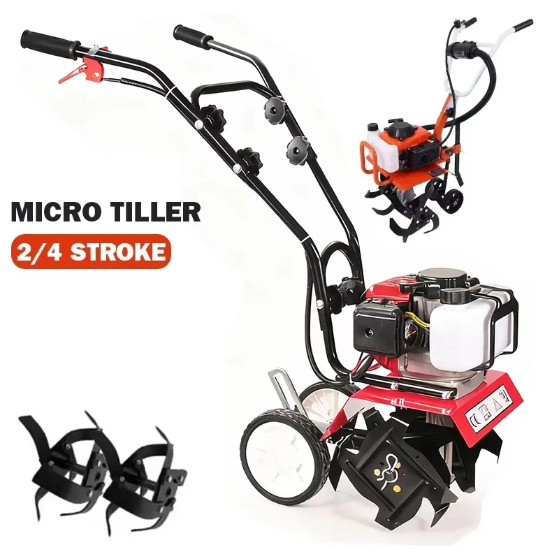 Farming Equipment For Agriculture - Mini-cultivateur thermique électrique autoporté, motoculteur à